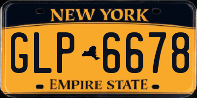 NY license plate GLP6678