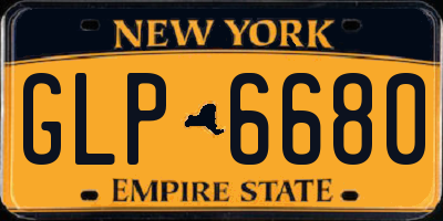 NY license plate GLP6680