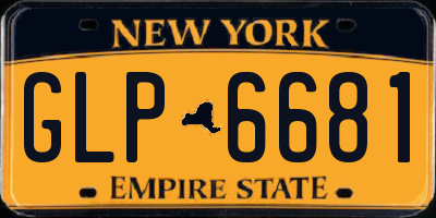 NY license plate GLP6681