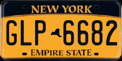 NY license plate GLP6682