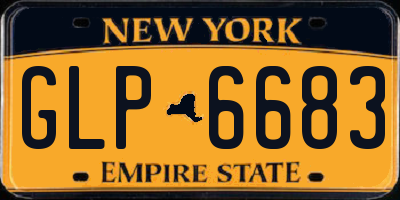 NY license plate GLP6683