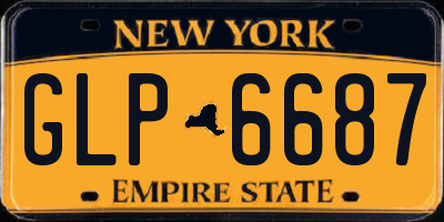 NY license plate GLP6687