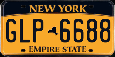 NY license plate GLP6688