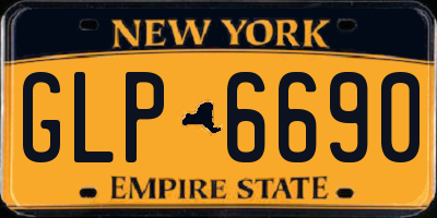 NY license plate GLP6690