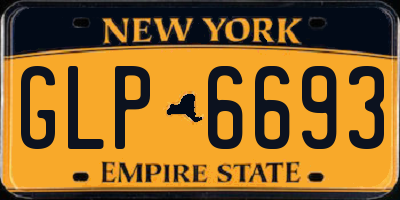 NY license plate GLP6693