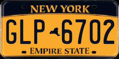 NY license plate GLP6702