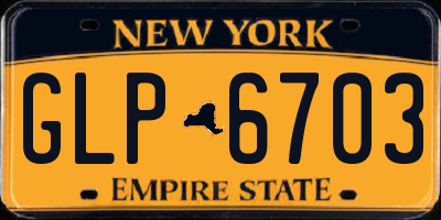 NY license plate GLP6703
