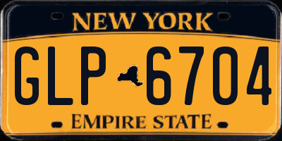 NY license plate GLP6704