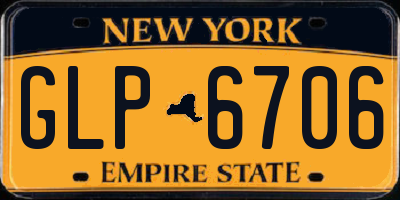 NY license plate GLP6706