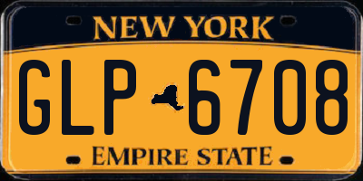 NY license plate GLP6708