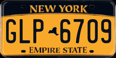 NY license plate GLP6709