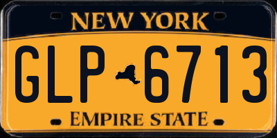 NY license plate GLP6713