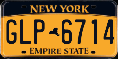 NY license plate GLP6714