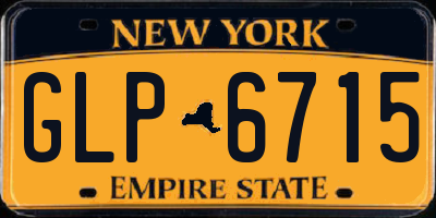 NY license plate GLP6715