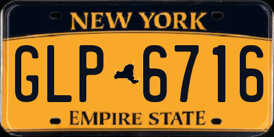 NY license plate GLP6716
