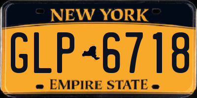 NY license plate GLP6718