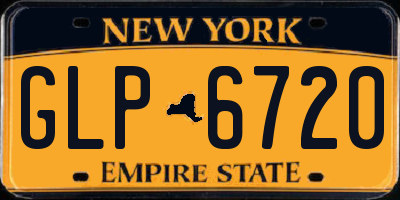 NY license plate GLP6720
