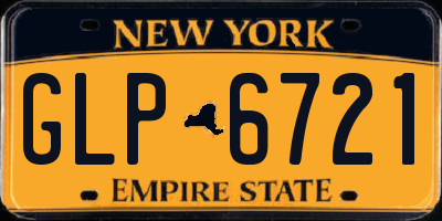 NY license plate GLP6721