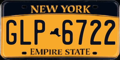 NY license plate GLP6722