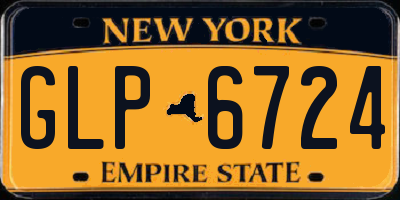 NY license plate GLP6724