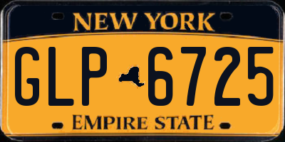 NY license plate GLP6725