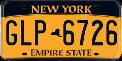 NY license plate GLP6726