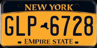NY license plate GLP6728
