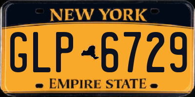 NY license plate GLP6729