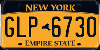 NY license plate GLP6730