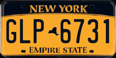 NY license plate GLP6731