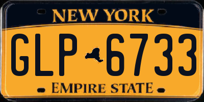NY license plate GLP6733