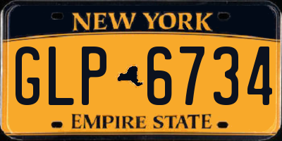NY license plate GLP6734