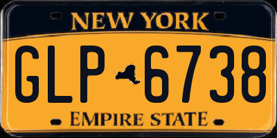 NY license plate GLP6738