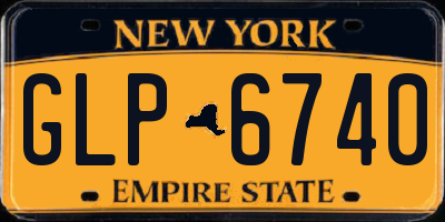 NY license plate GLP6740
