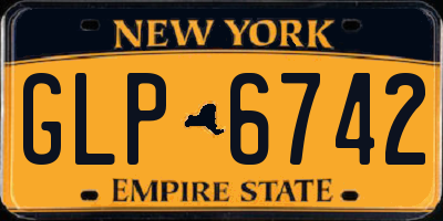 NY license plate GLP6742