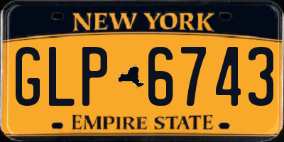 NY license plate GLP6743