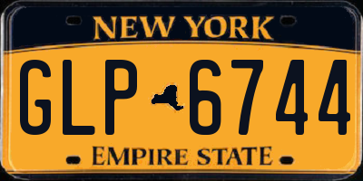 NY license plate GLP6744