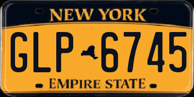 NY license plate GLP6745