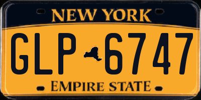 NY license plate GLP6747