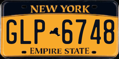 NY license plate GLP6748
