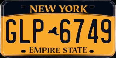 NY license plate GLP6749