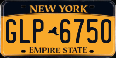 NY license plate GLP6750