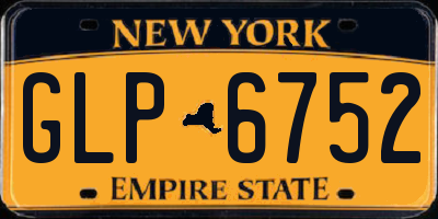 NY license plate GLP6752