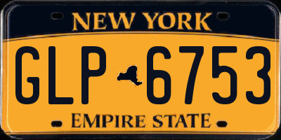 NY license plate GLP6753