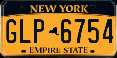 NY license plate GLP6754