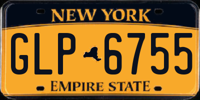 NY license plate GLP6755