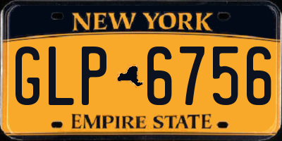 NY license plate GLP6756