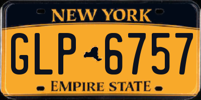 NY license plate GLP6757