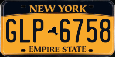 NY license plate GLP6758