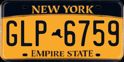 NY license plate GLP6759